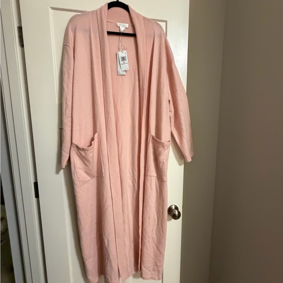 NWT Women's Cashmere Blend Pink Robe - Picture 3 of 4